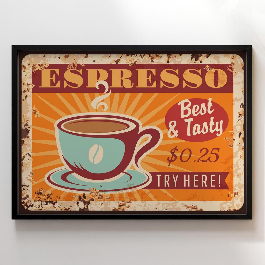 Постер з кавою | Cтильна картина для кавʼярень