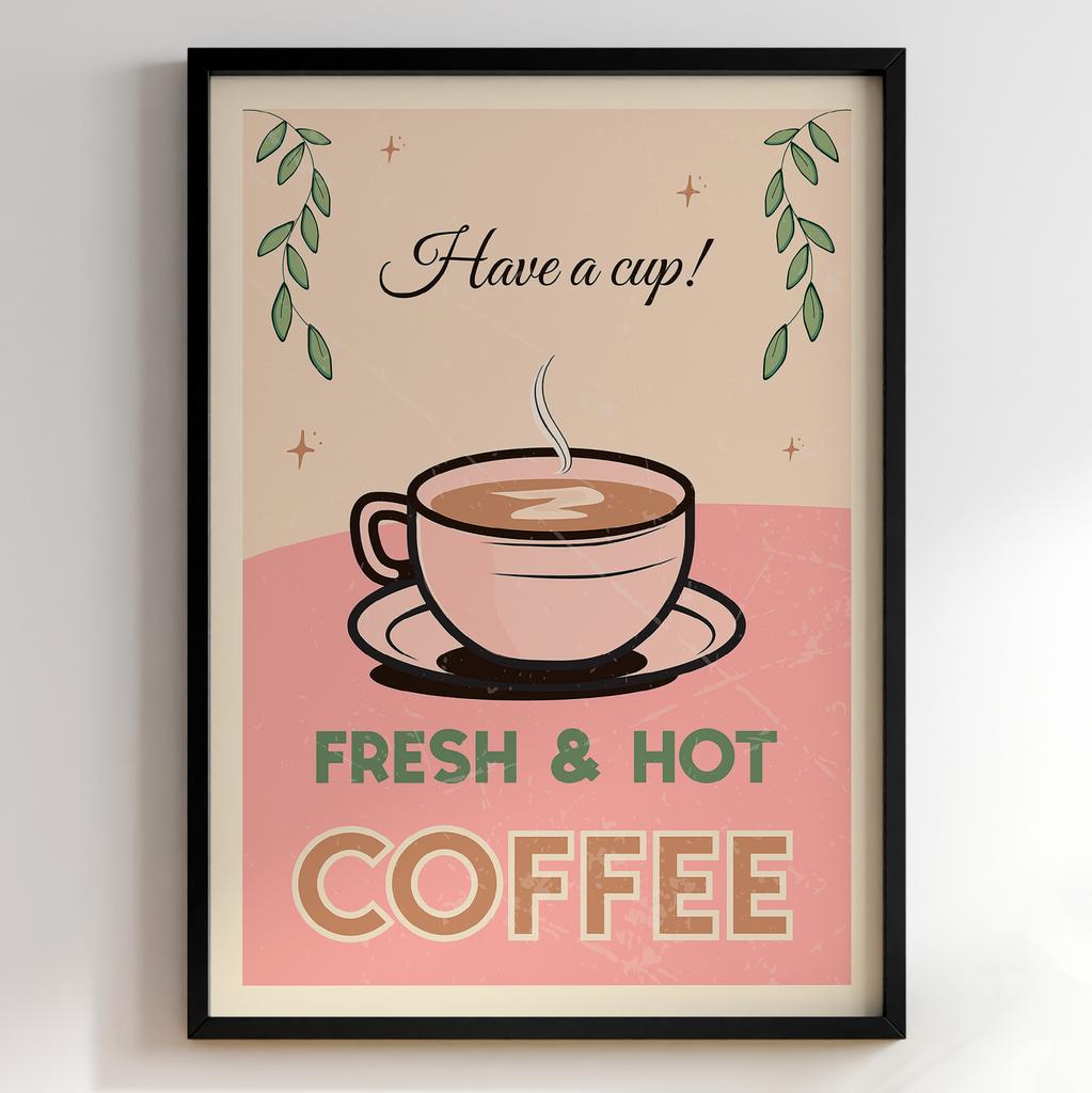 Постер з кавою | Cтильна картина для кавʼярень