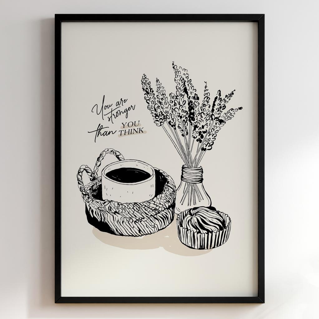 Постер з кавою | Cтильна картина для кавʼярень