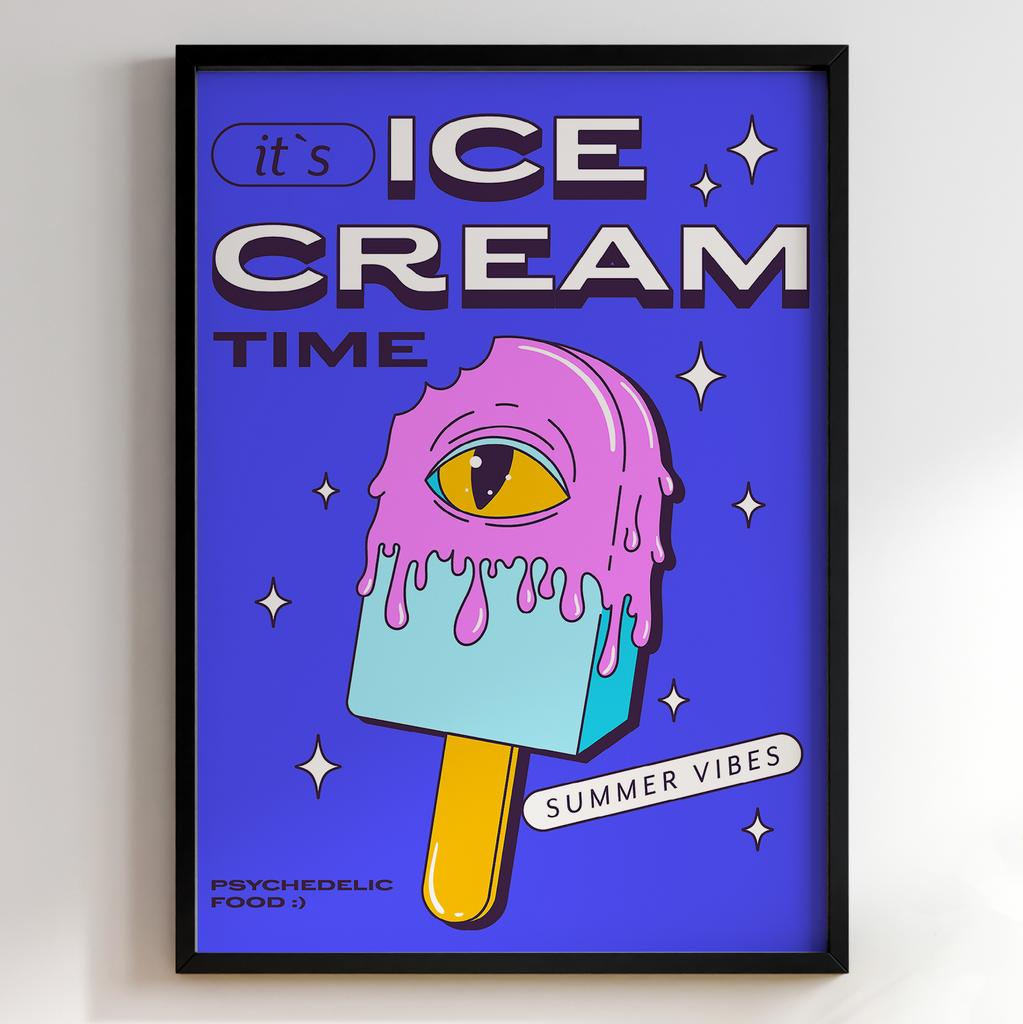 Постер з їжею для кухні | Яскравий арт у ретро-стилі