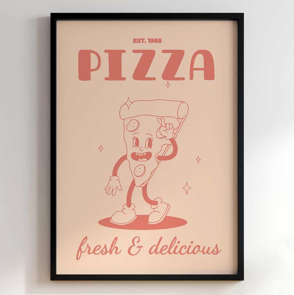 Постер з їжею для кухні | Яскравий арт у ретро-стилі