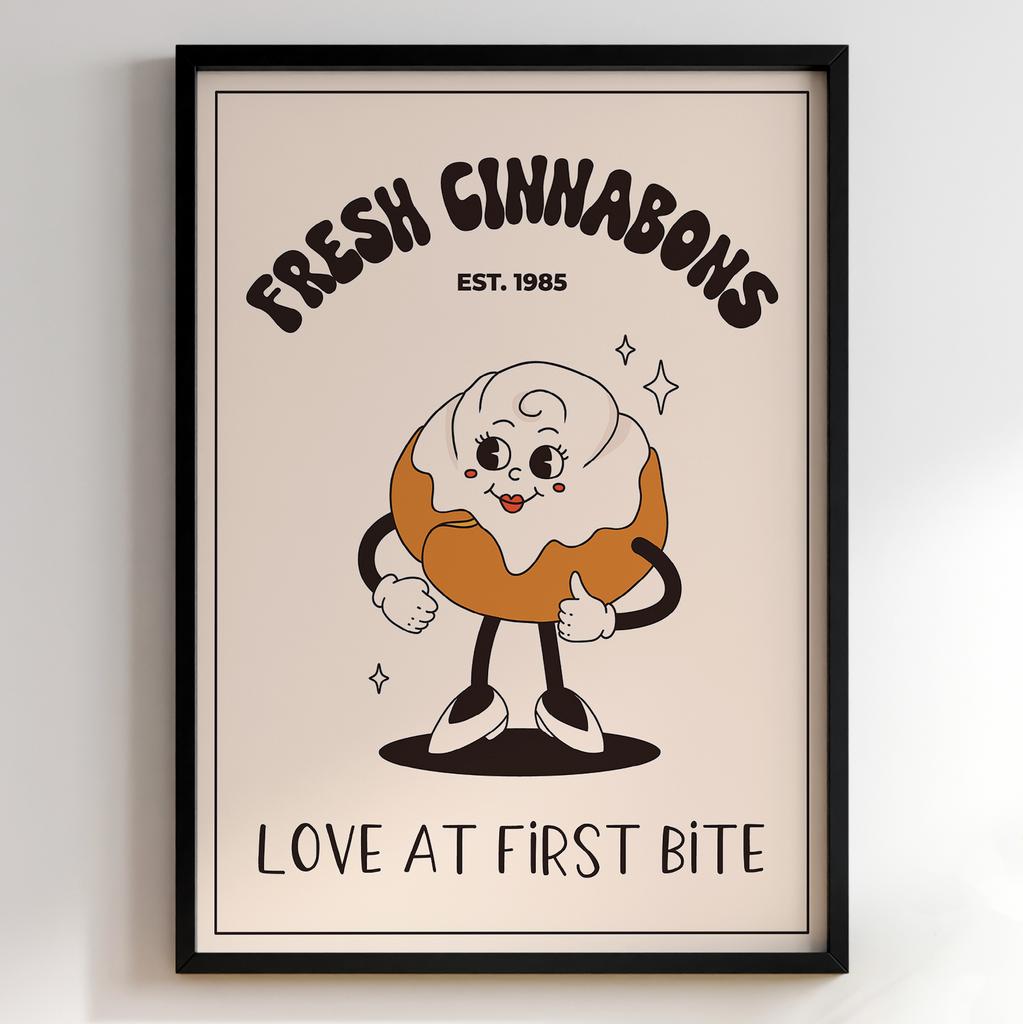 Постер з їжею для кухні | Яскравий арт у ретро-стилі