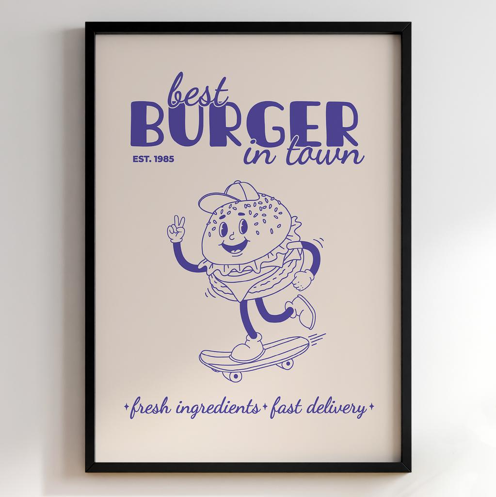 Постер з їжею для кухні | Яскравий арт у ретро-стилі