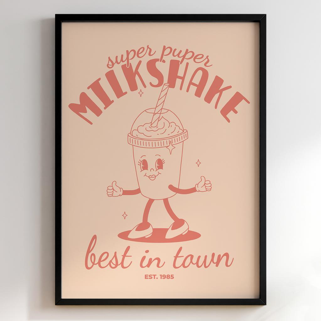 Постер з їжею для кухні | Яскравий арт у ретро-стилі