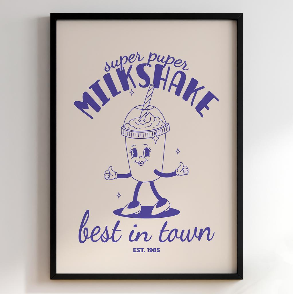 Постер з їжею для кухні | Яскравий арт у ретро-стилі