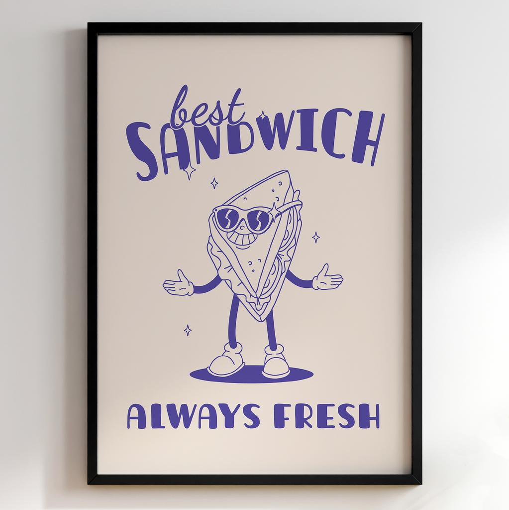 Постер з їжею для кухні | Яскравий арт у ретро-стилі