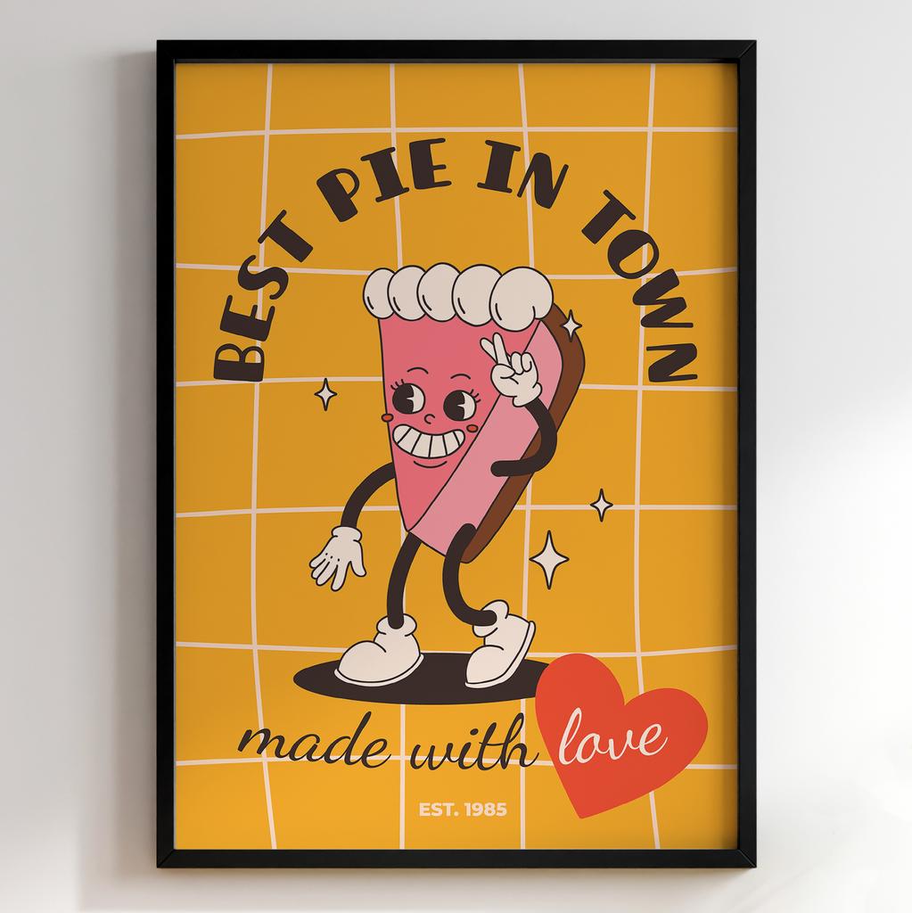 Постер з їжею для кухні | Яскравий арт у ретро-стилі