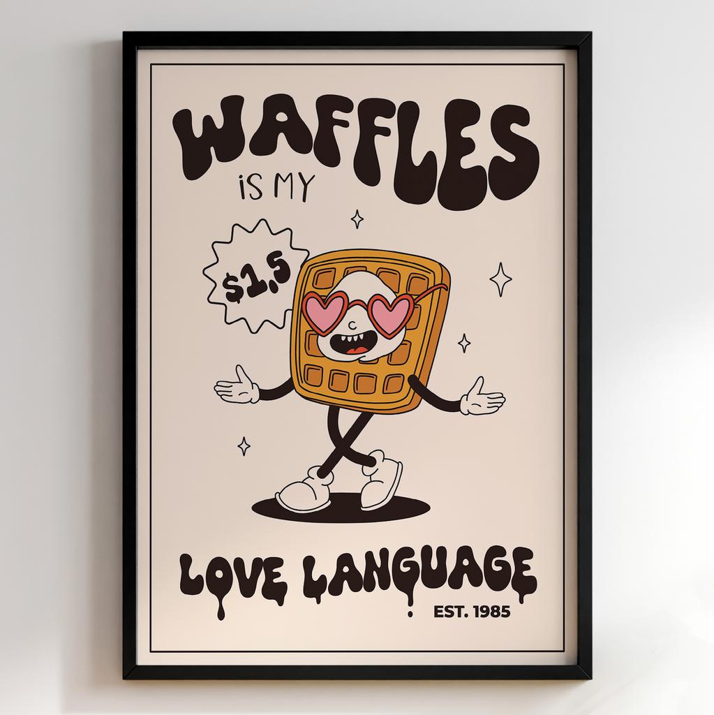 Постер з їжею для кухні | Яскравий арт у ретро-стилі