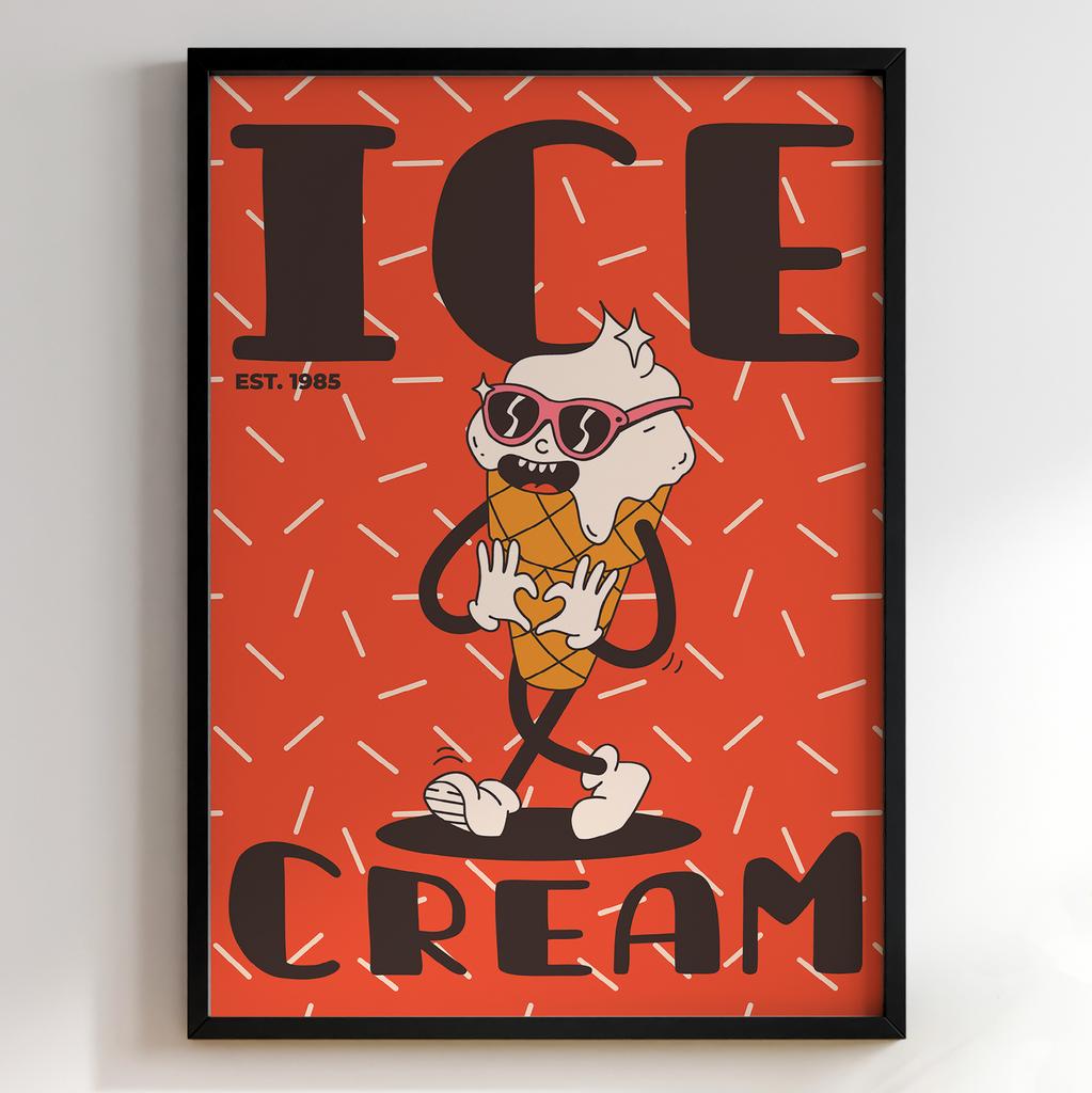 Постер з їжею для кухні | Яскравий арт у ретро-стилі