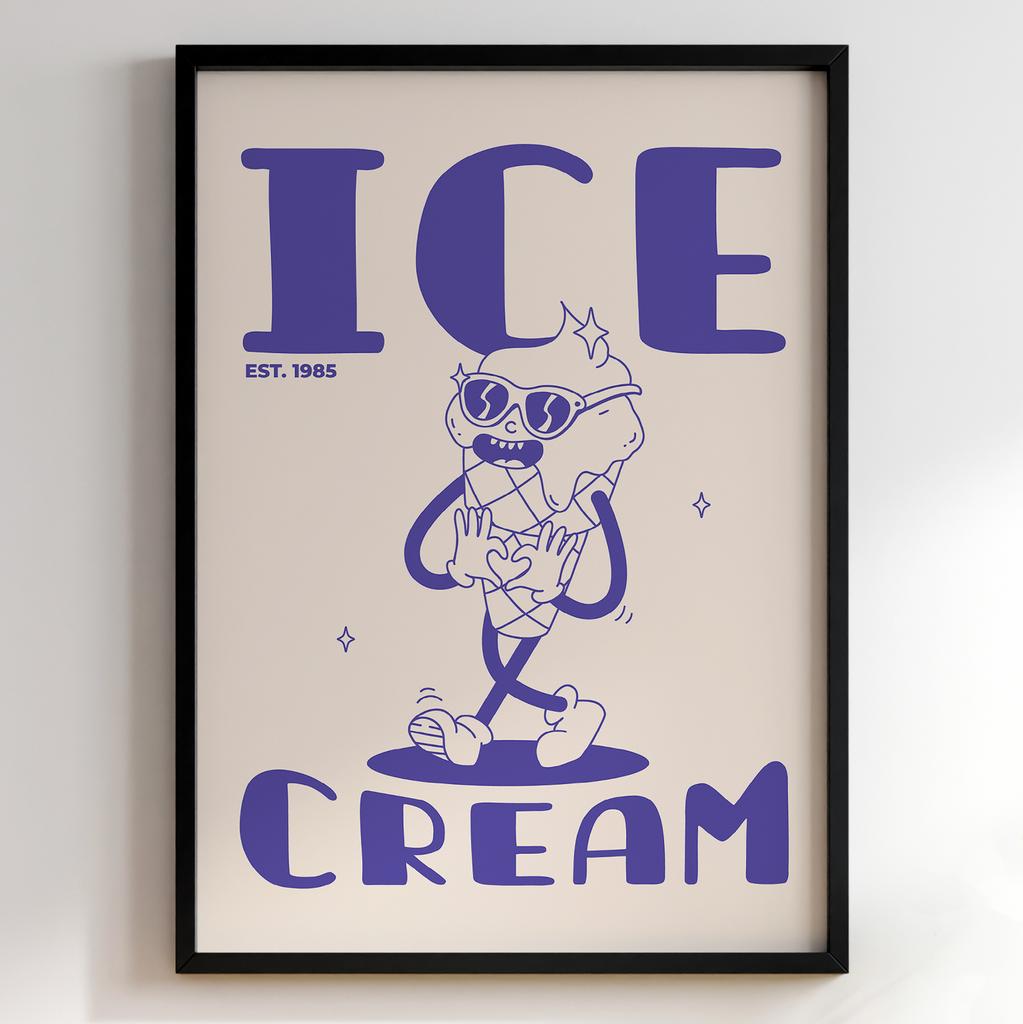 Постер з їжею для кухні | Яскравий арт у ретро-стилі