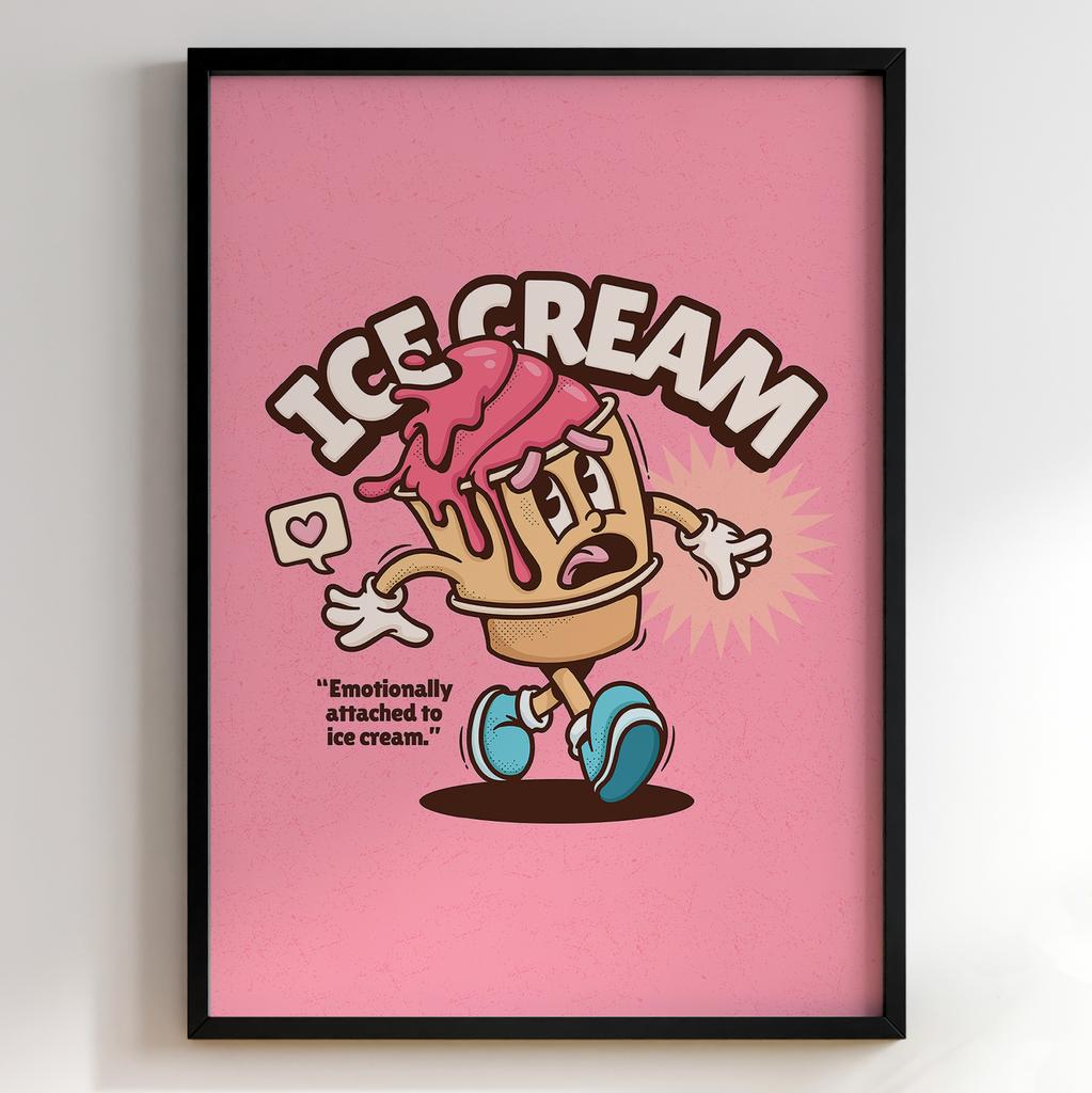 Постер з їжею для кухні | Яскравий арт у ретро-стилі