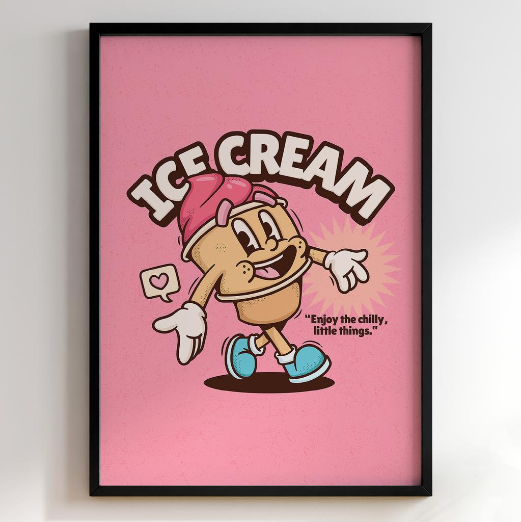 Постер з їжею для кухні | Яскравий арт у ретро-стилі