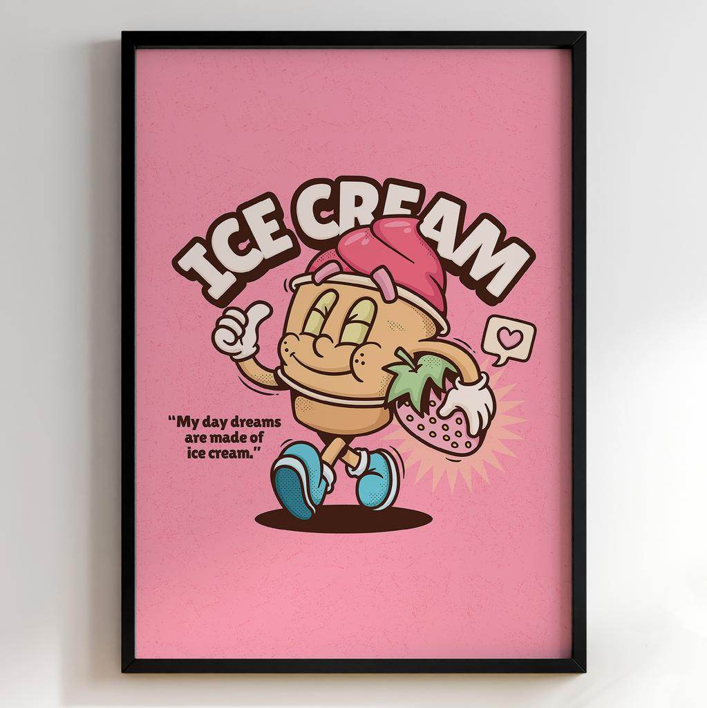 Постер з їжею для кухні | Яскравий арт у ретро-стилі