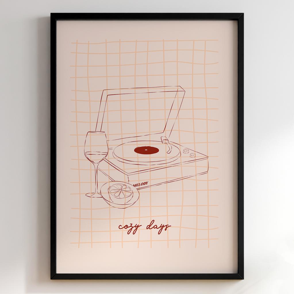 Пастельні постери з їжею | Декор для кухні у вінтажному стилі