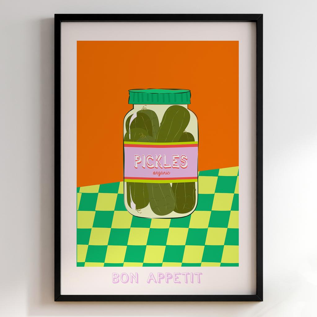 Пастельні постери з їжею | Декор для кухні у вінтажному стилі