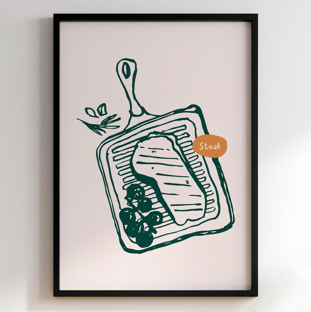 Постер з їжею для кухні та їдальні | Cучасна картина в рамі