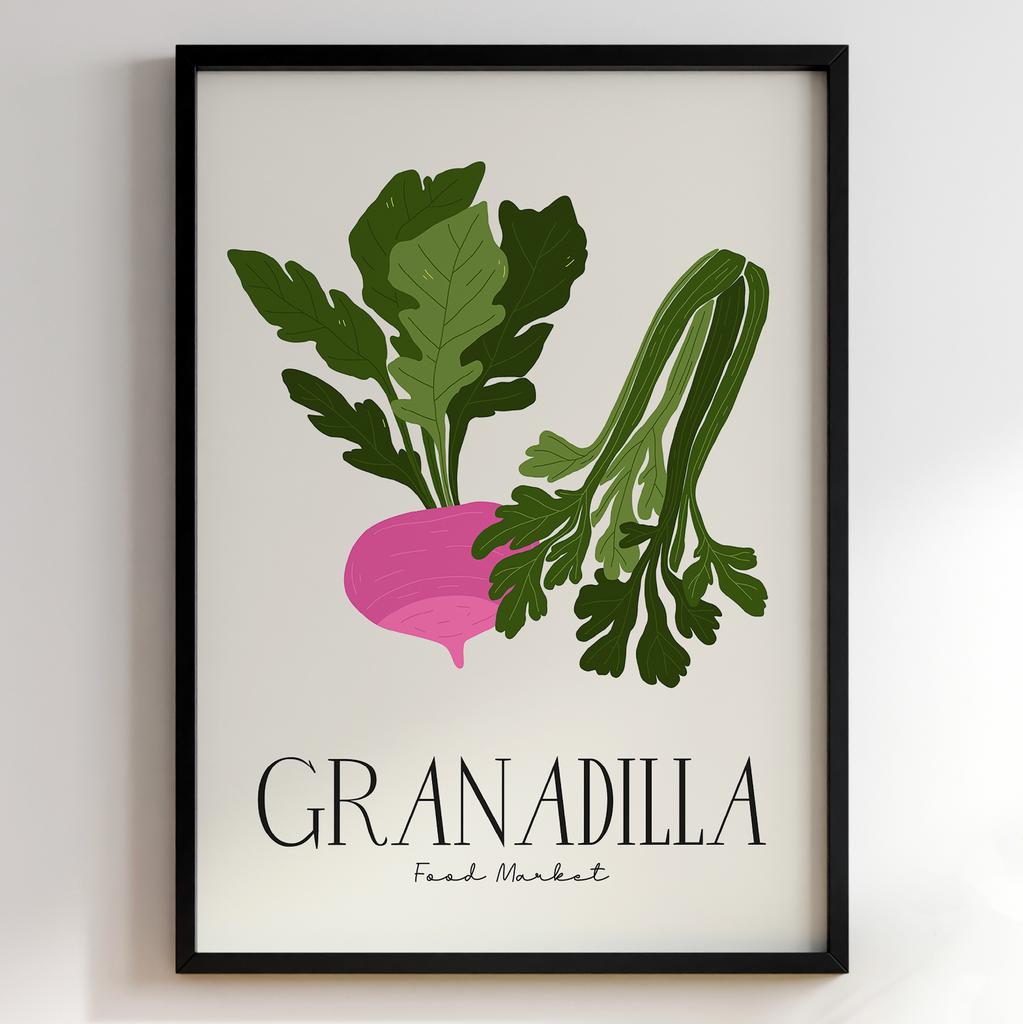 Постер з їжею для кухні та їдальні | Cучасна картина в рамі