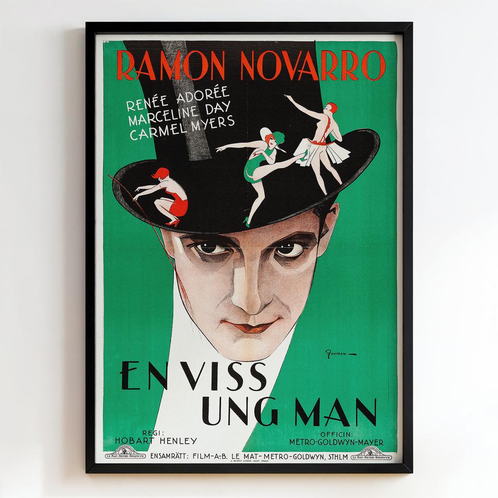 Ретро постер «En viss ung man» (1928)