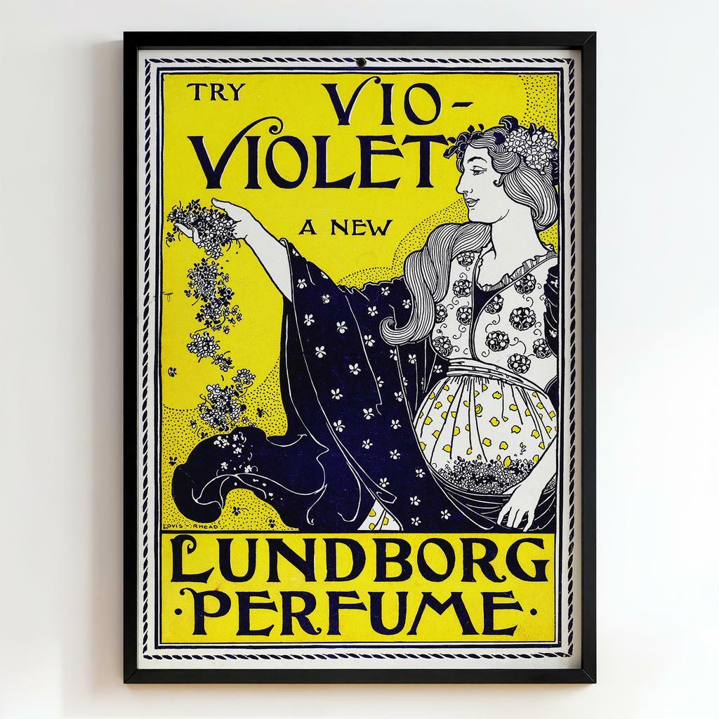Ретро постер "Vio-Violet Lundborg Perfume (1900)"