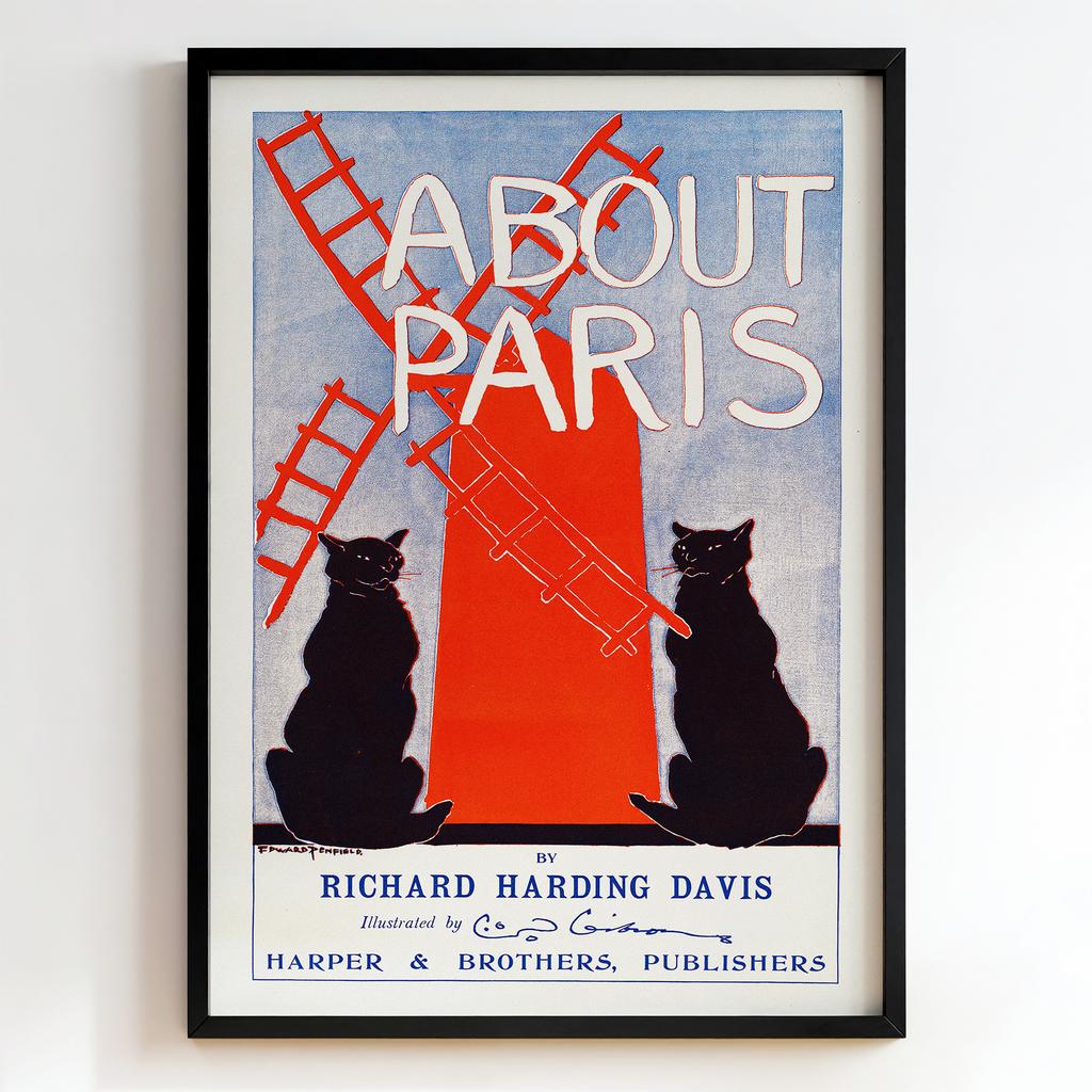 Ретро постер "About Paris (1910)"