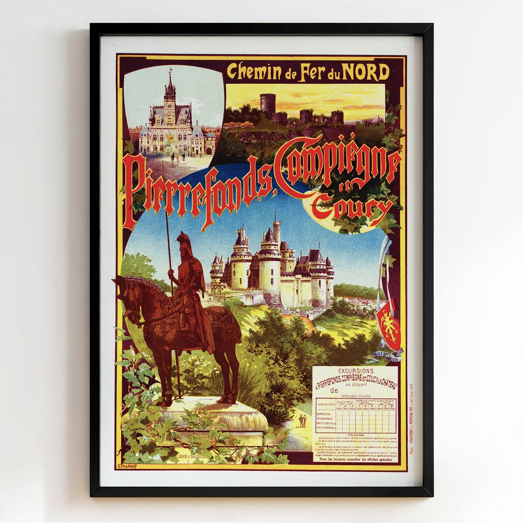 Ретро постер "Pierrefonds, Compiègne et Coucy (1900)"