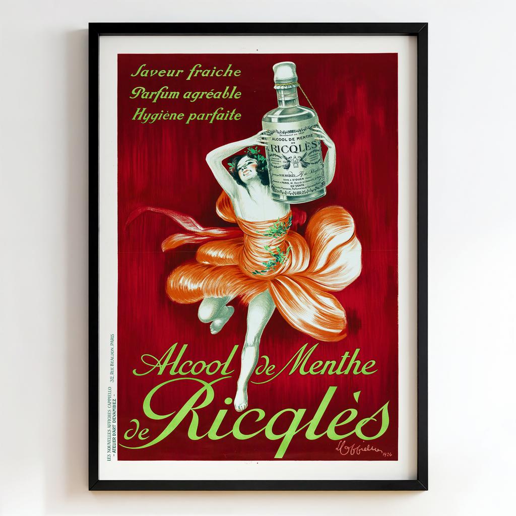 Ретро постер "Alcool de Menthe de Ricqlès (1924)"