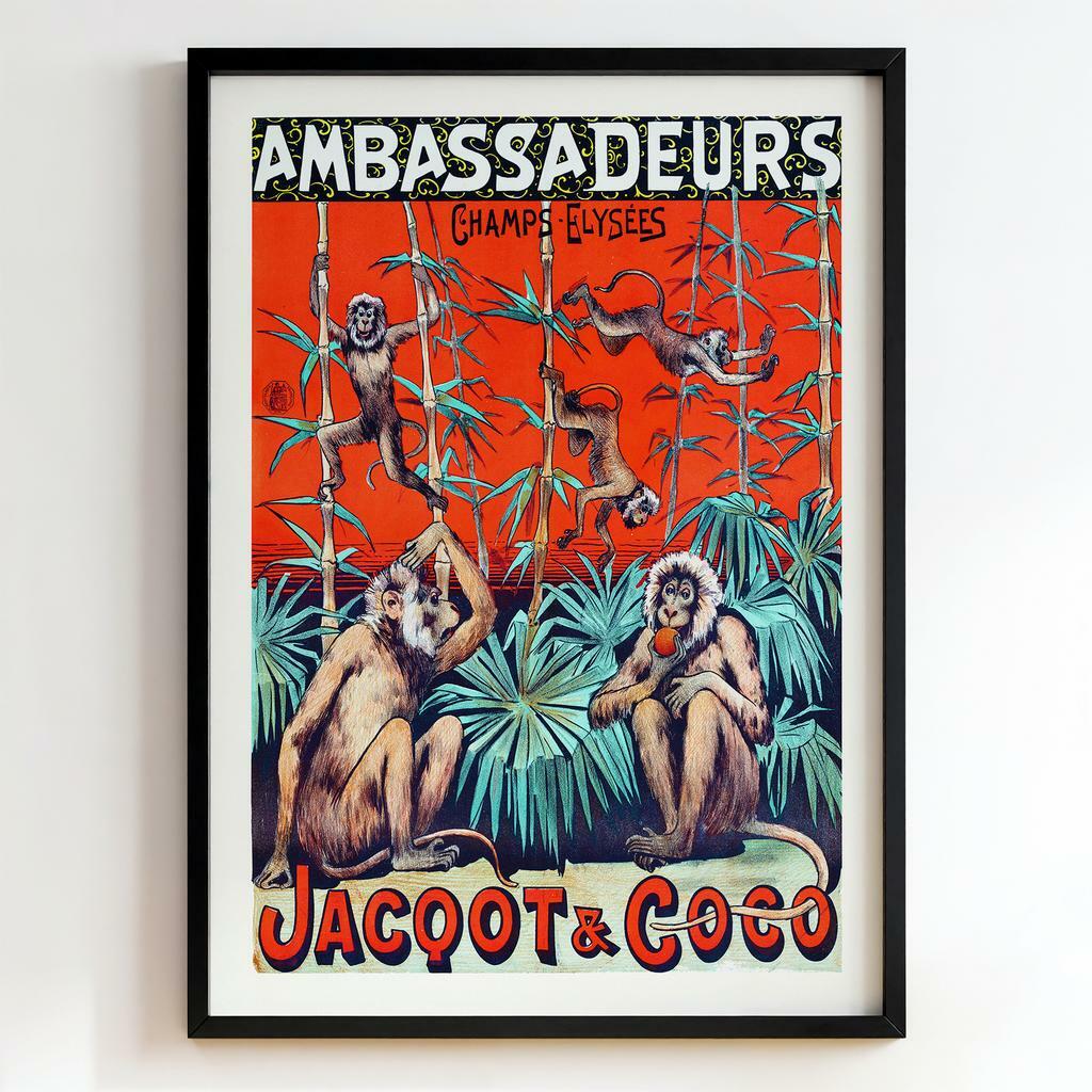 Ретро постер "Ambassadeurs: Jacquot et Coco (1892)"