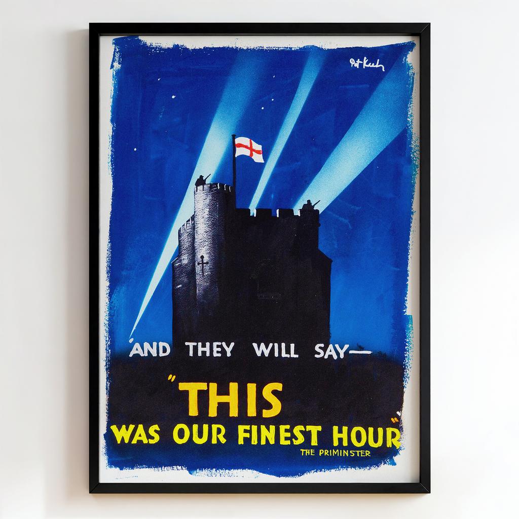 Ретро постер "And They Will Say: This Was Our Finest Hour (1940)"