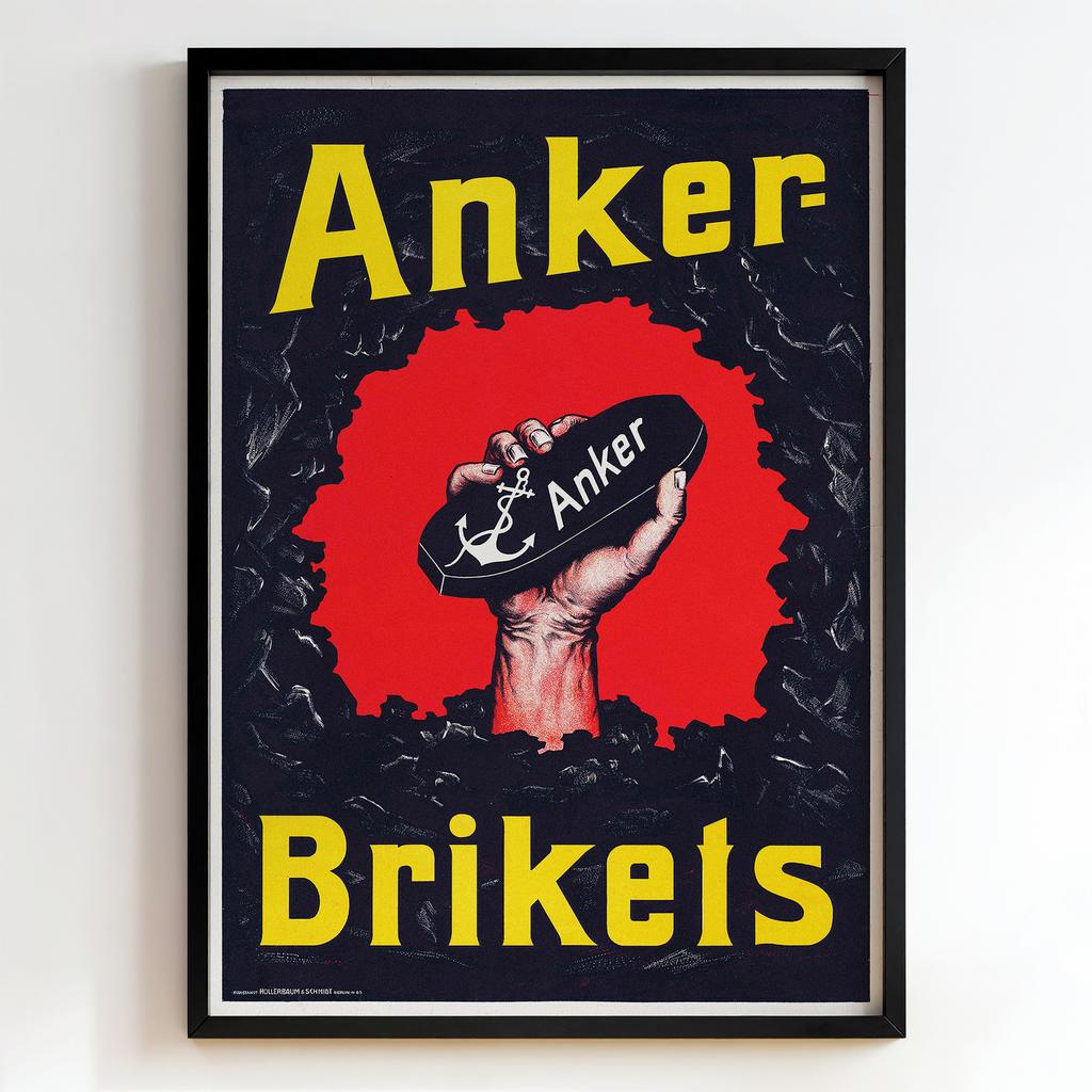 Ретро постер "Anker Brikets (1900)"