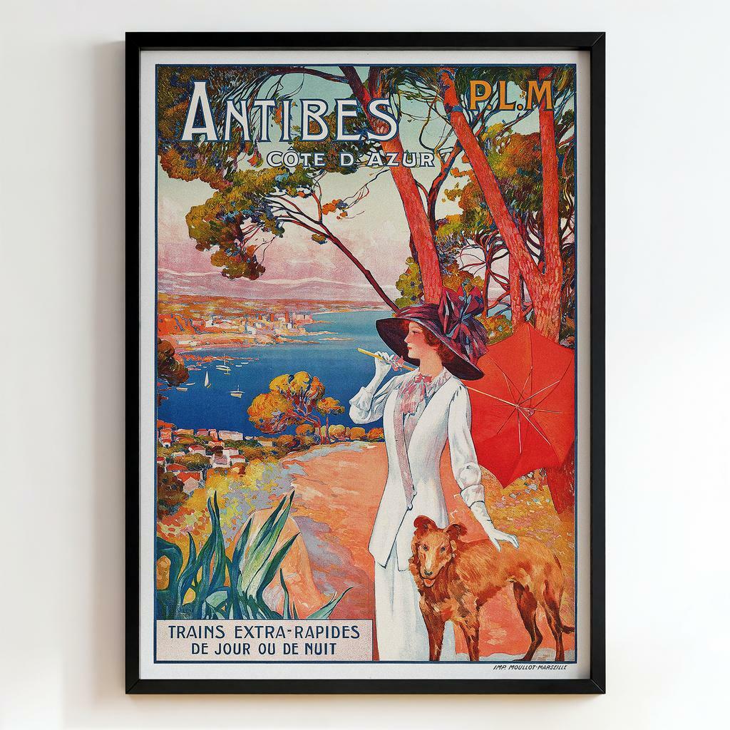 Ретро постер "Antibes, Côte d’Azur (1910)"