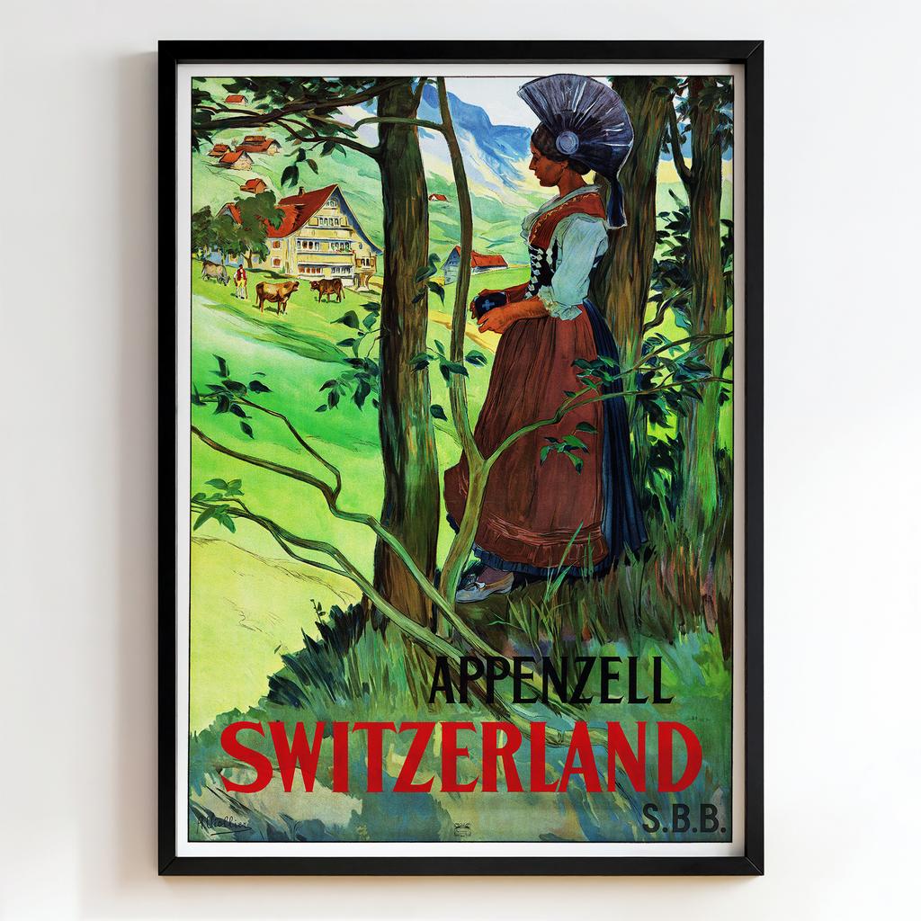 Ретро постер "Appenzell, Switzerland (1904)"