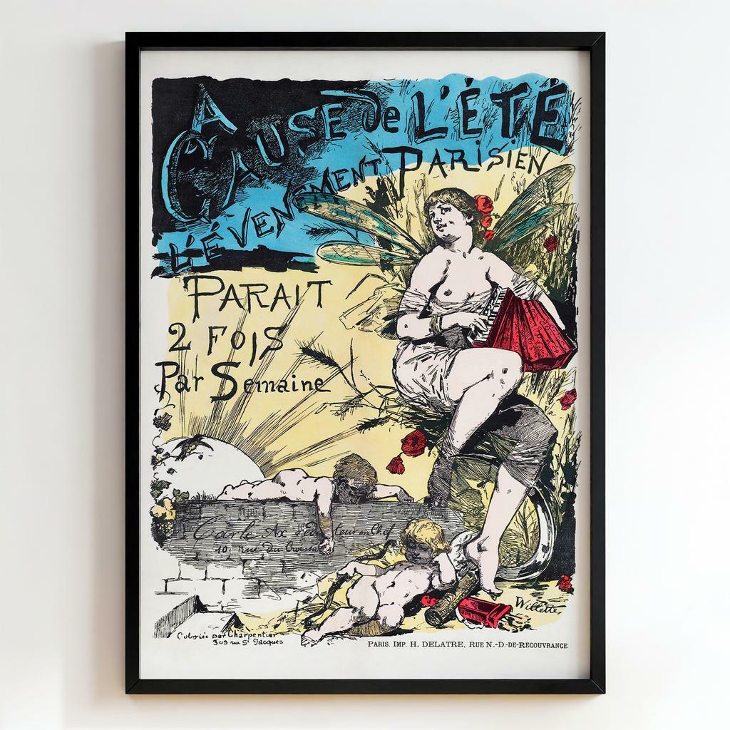 Ретро постер "A Cause de l’Été, L’Événement Parisien (1881)"