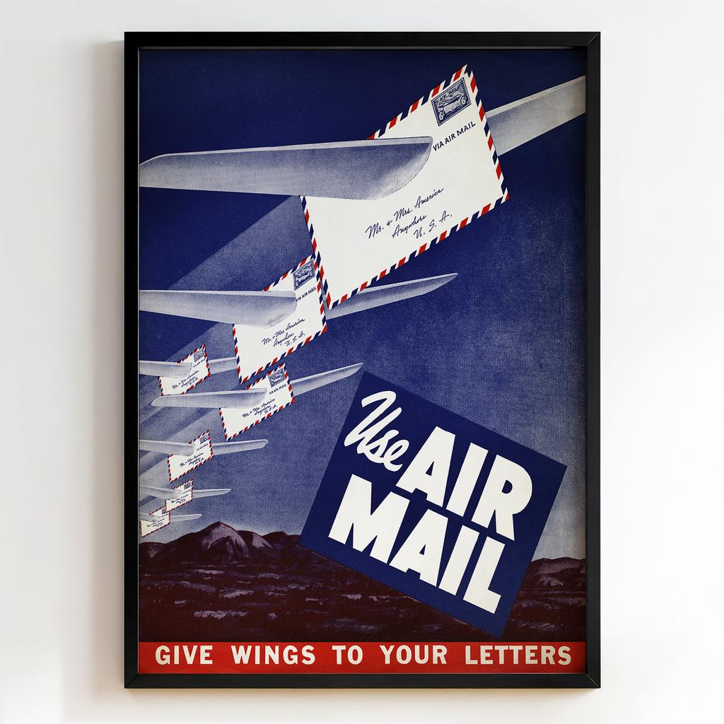 Ретро постер "Use Air Mail (1940s)"