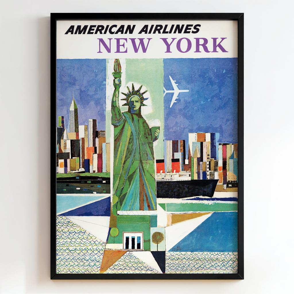 Ретро постер "American Airlines – New York (1964)"