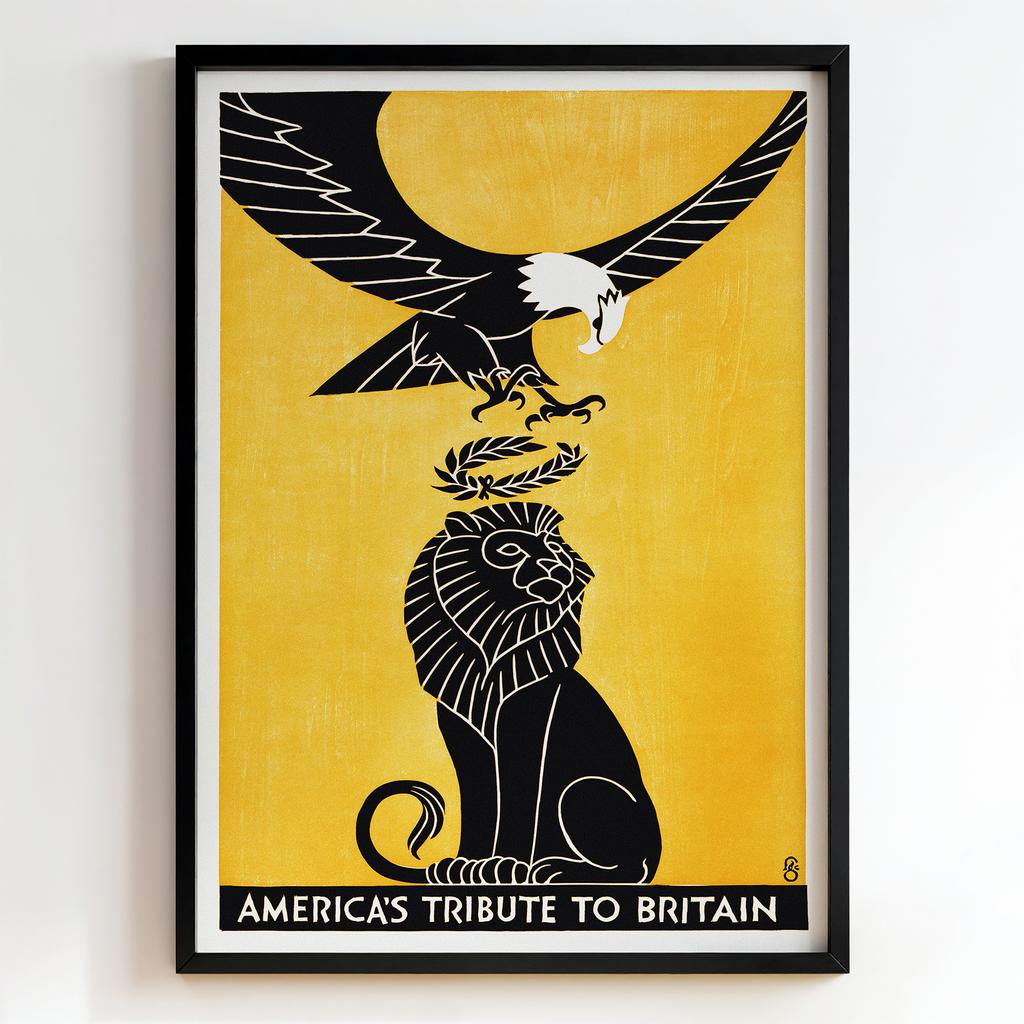 Ретро постер "America’s Tribute to Britain – Fred G. Cooper (1918)"