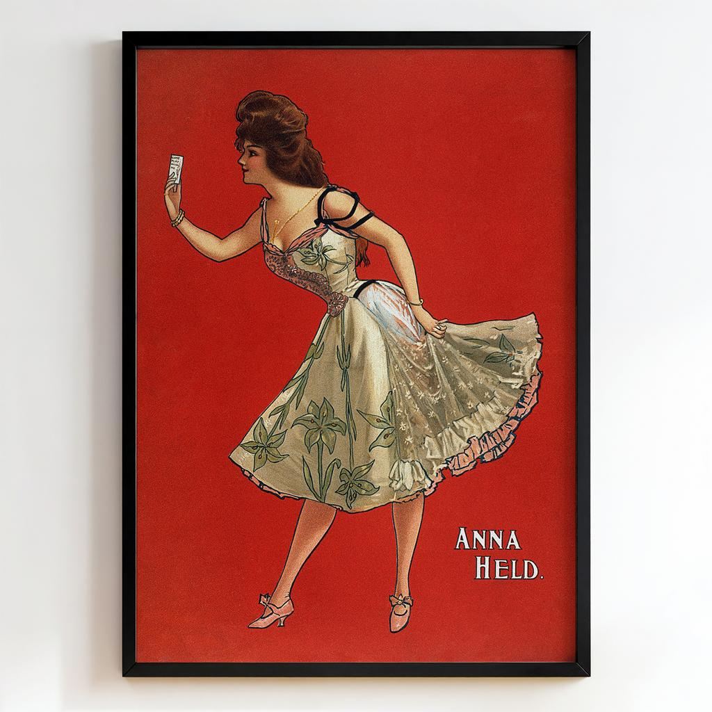 Ретро постер "Anna Held – Anonymous (1899)"