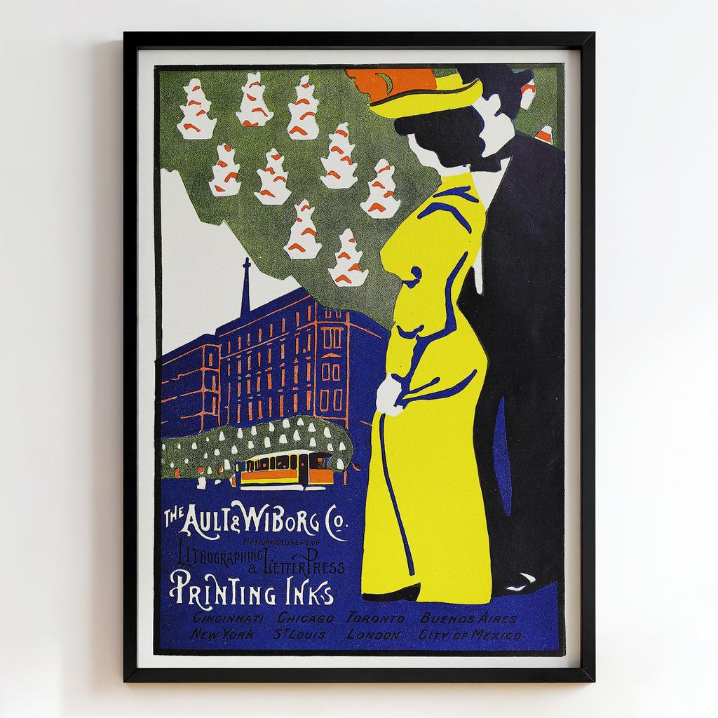 Ретро постер "The Ault & Wiborg Co. Printing Inks – Ault & Wiborg (1900)"