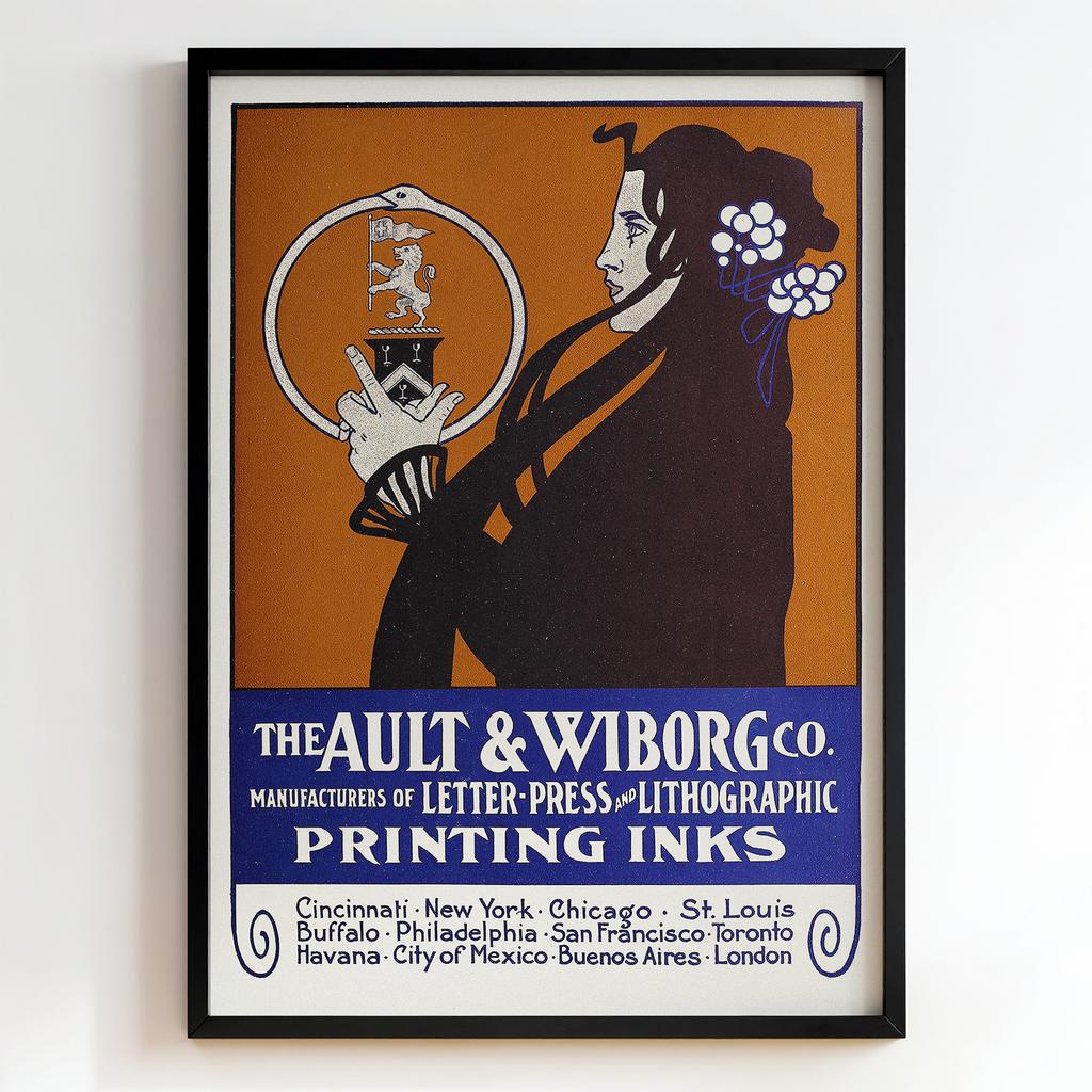 Ретро постер "The Ault & Wiborg Co. Letter-Press and Lithographic Printing Inks – Ault & Wiborg (1900)"