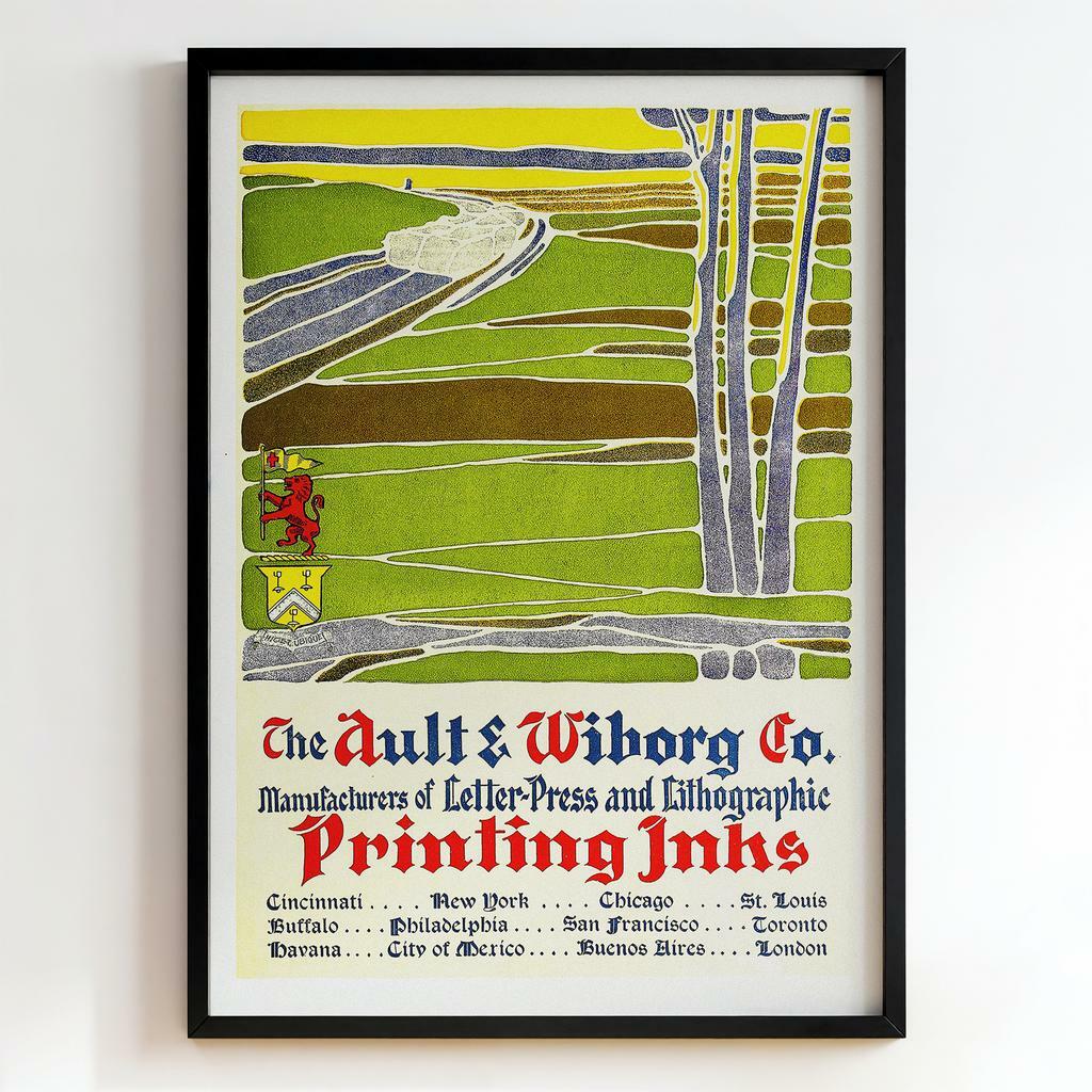 Ретро постер "The Ault & Wiborg Co. Printing Inks – Ault & Wiborg (1900)"