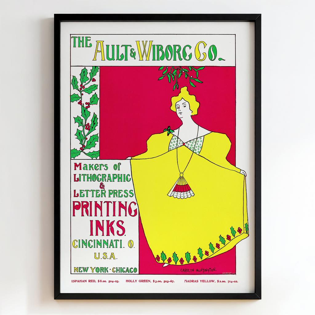 Ретро постер "The Ault & Wiborg Co. Printing Inks – Carolyn Huntington (1903)"