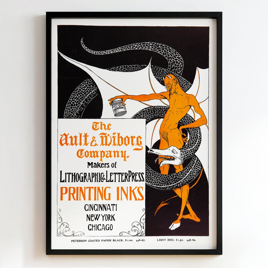 Ретро постер "The Ault & Wiborg Company – Printing Inks (1899)"