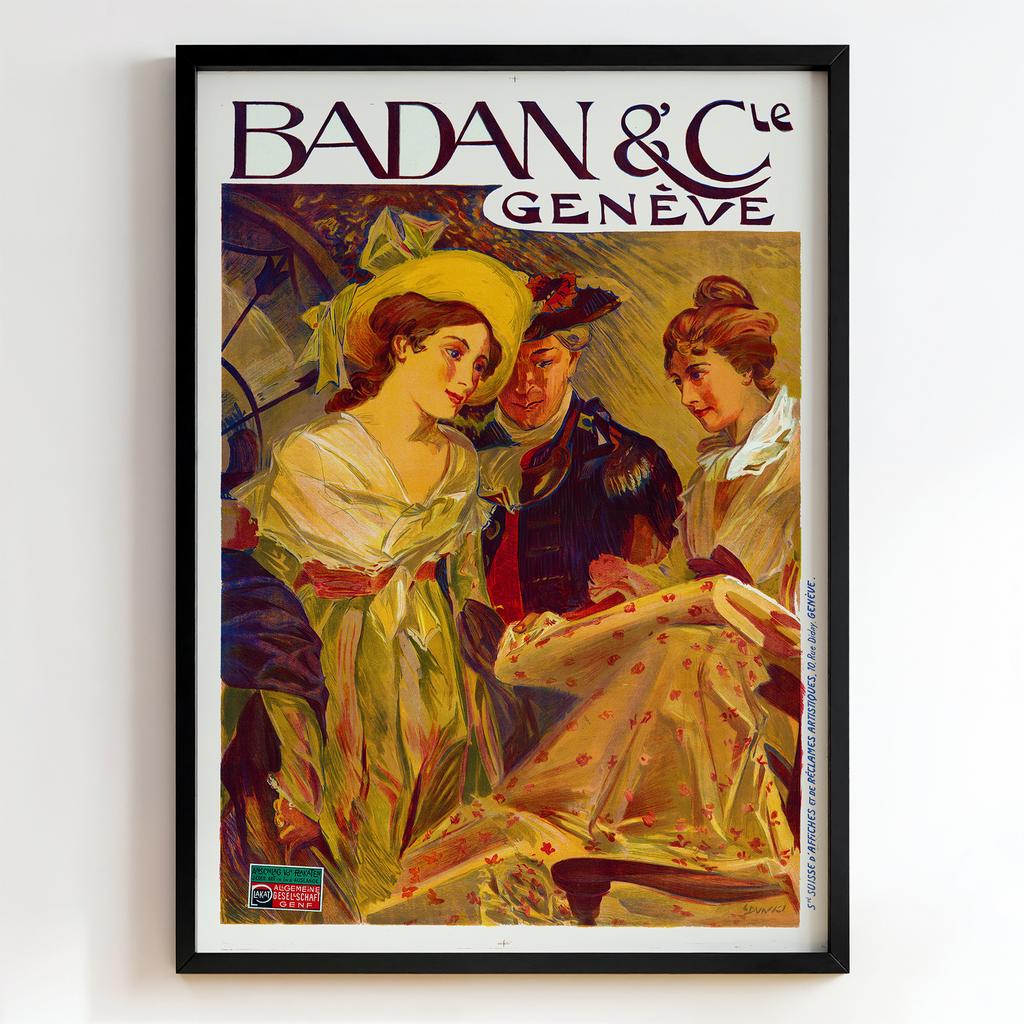 Ретро постер "Badan & Cie., Genève (1905)"