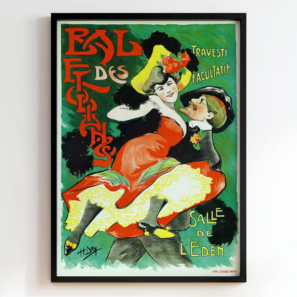 Ретро постер "Bal des Étudiants, Salle de l’Eden"