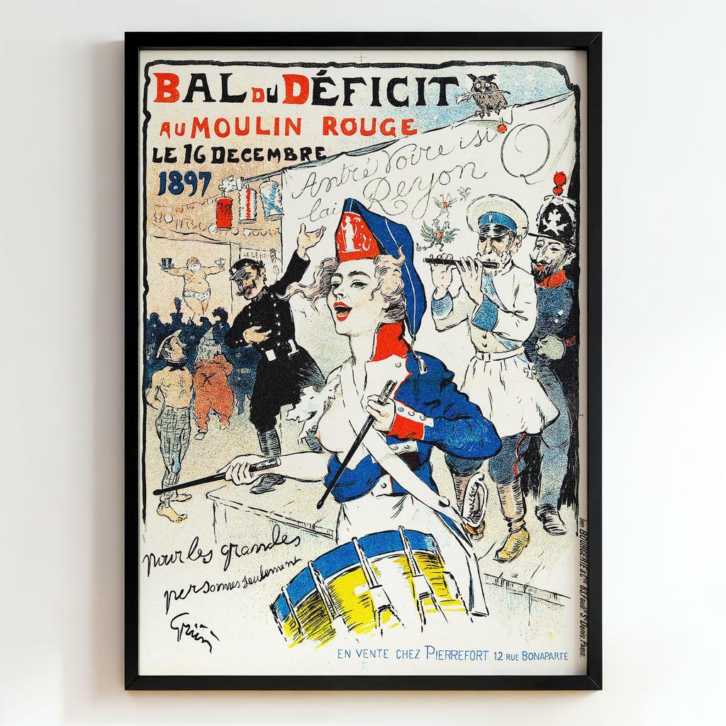 Ретро постер "Bal du Déficit (1897)"
