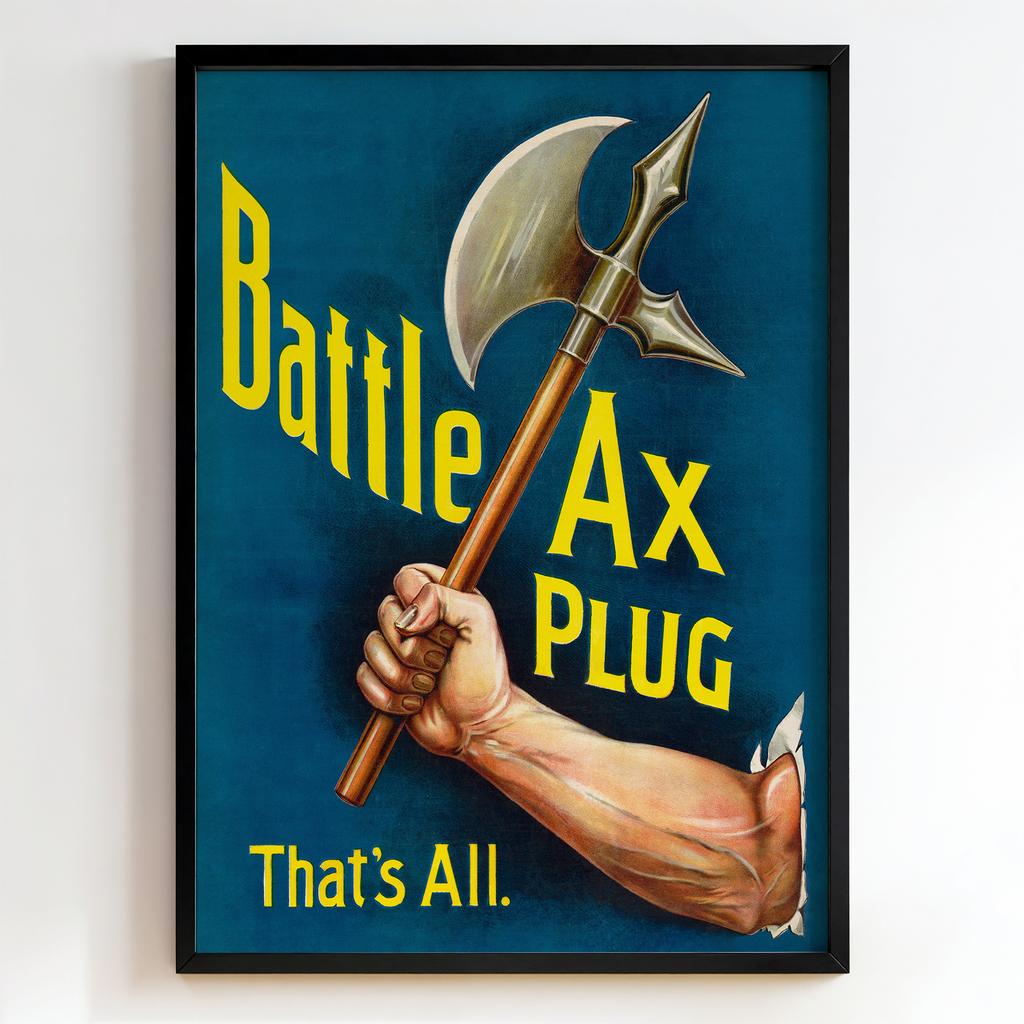 Ретро постер "Battle Ax Plug (1896)"
