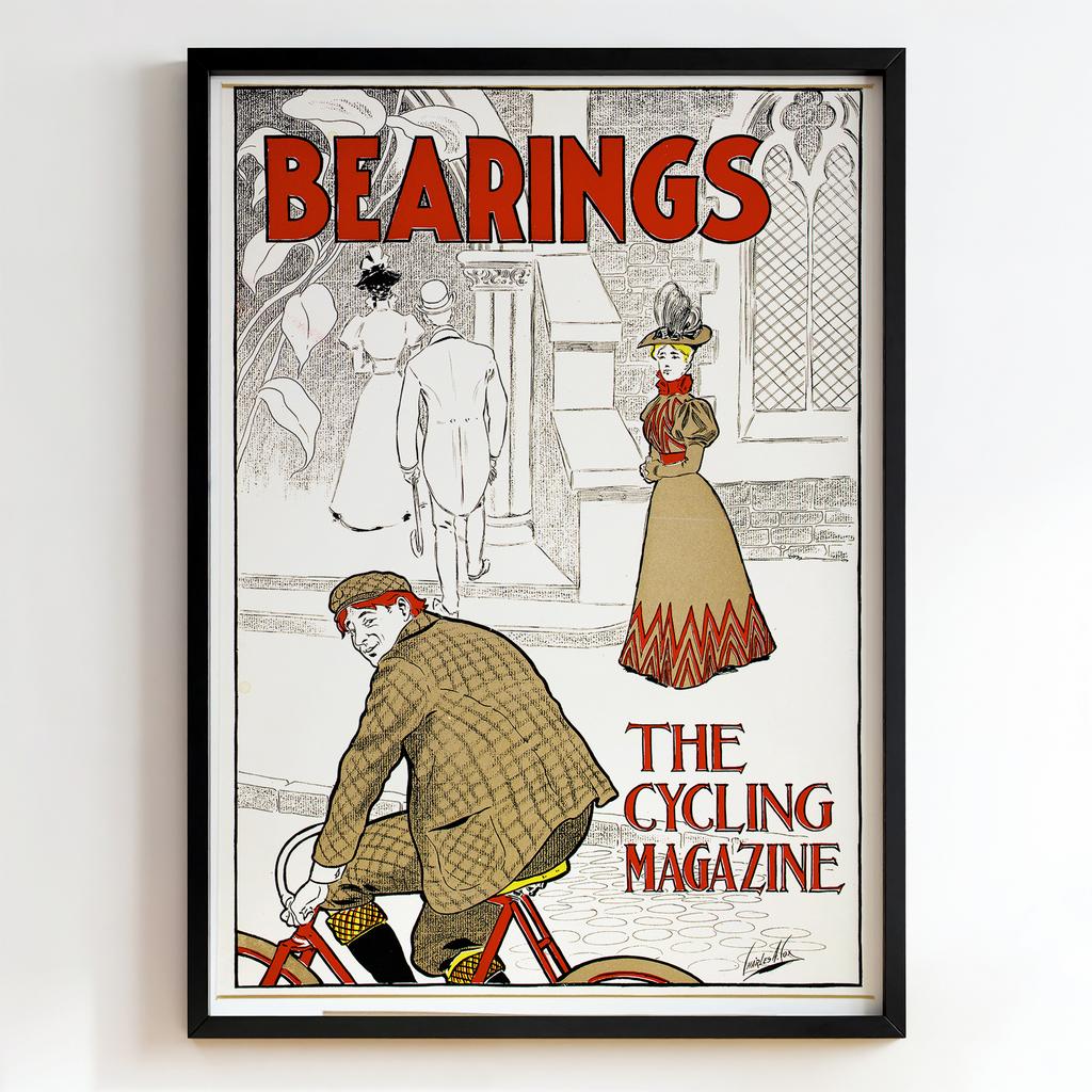 Ретро постер "Bearings, The Cycling Magazine (ca. 1895–1896)"