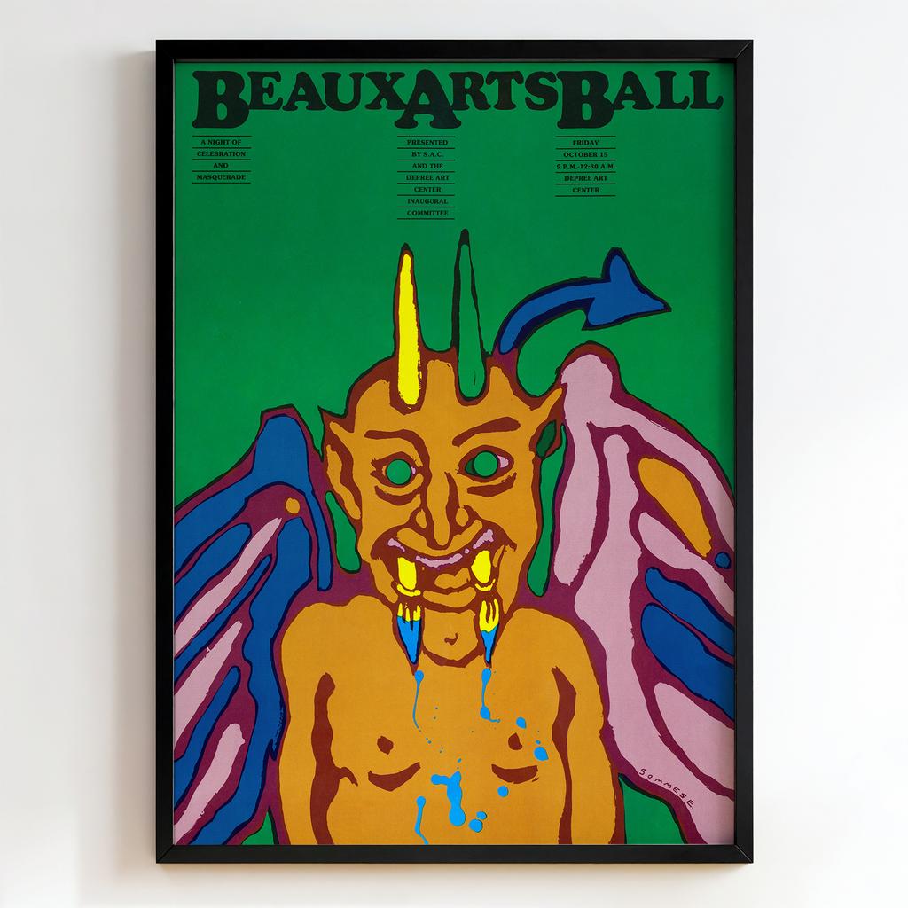 Ретро постер "Beaux Arts Ball – Lanny Sommese (1980)"
