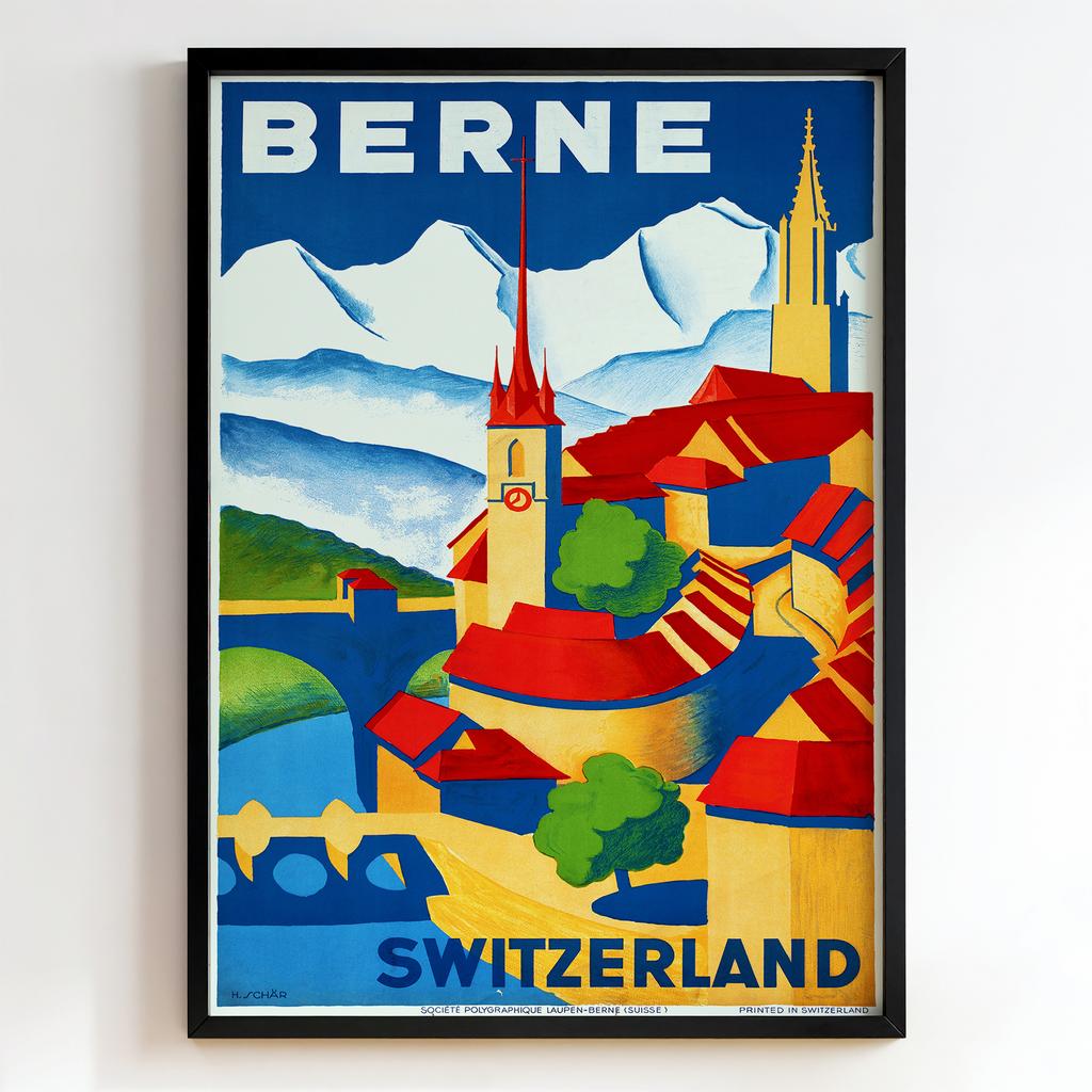 Ретро постер "Berne, Switzerland – Hans Schär (1930)"