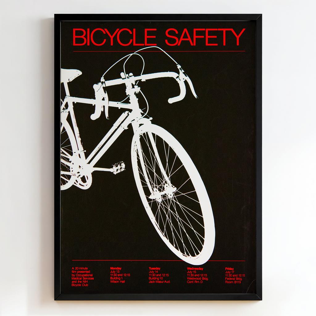 Ретро постер "Bicycle Safety – Anonymous (1970)"