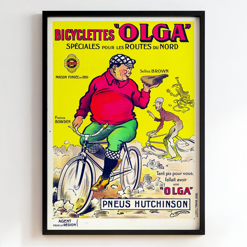 Ретро постер "Bicyclettes Olga – V. C. Senger (1921)"